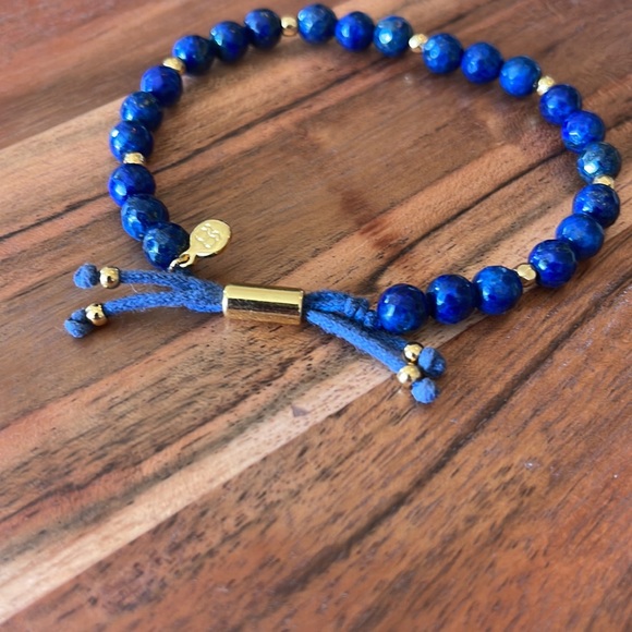 Gorjana Power Gemstone Beaded Bracelet | Gold & Blue Lapis - Picture 6 of 6